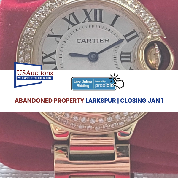 Gold Cartier watch with diamond bezel